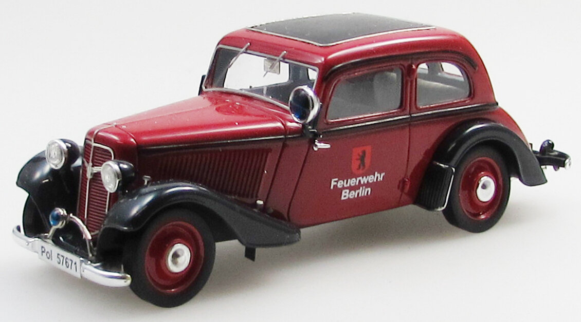 Adler TRUMPF JUNIOR 2 DOORS SEDAN - FEUERWEHR BERLIN 1934