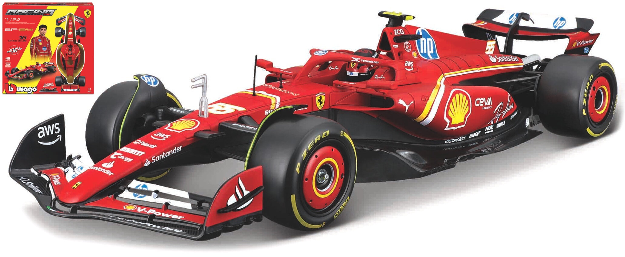 Ferrari SF24 2024 CARLOS SAINZ #55 - KIT - CB+STAND