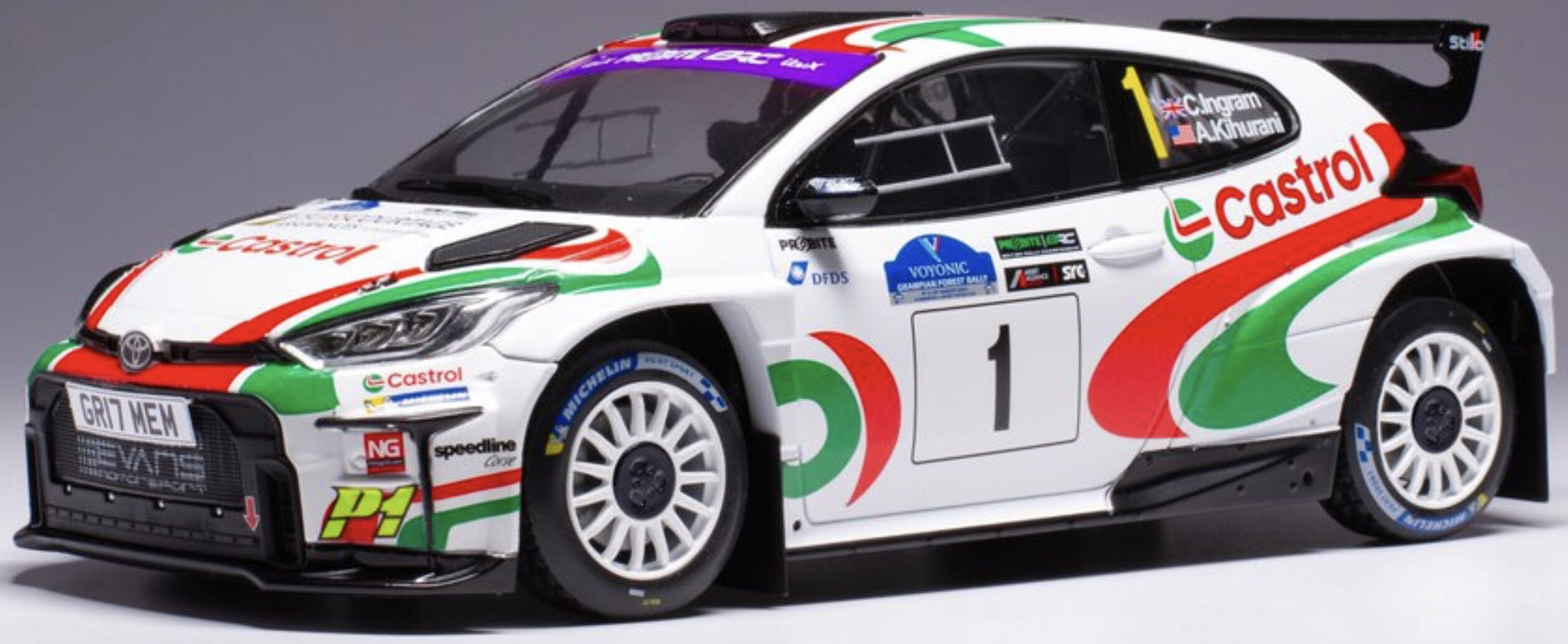 Toyota GR YARIS RALLY2 WRC #1 INGRAM/KIHURANI VOYONIC CHAMPION FOREST RALLY 2024