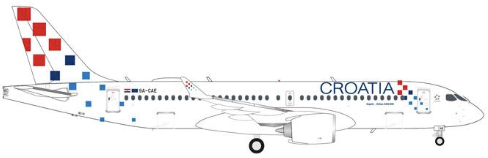 AIRBUS A220-300 Croatia Airlines Zagreb