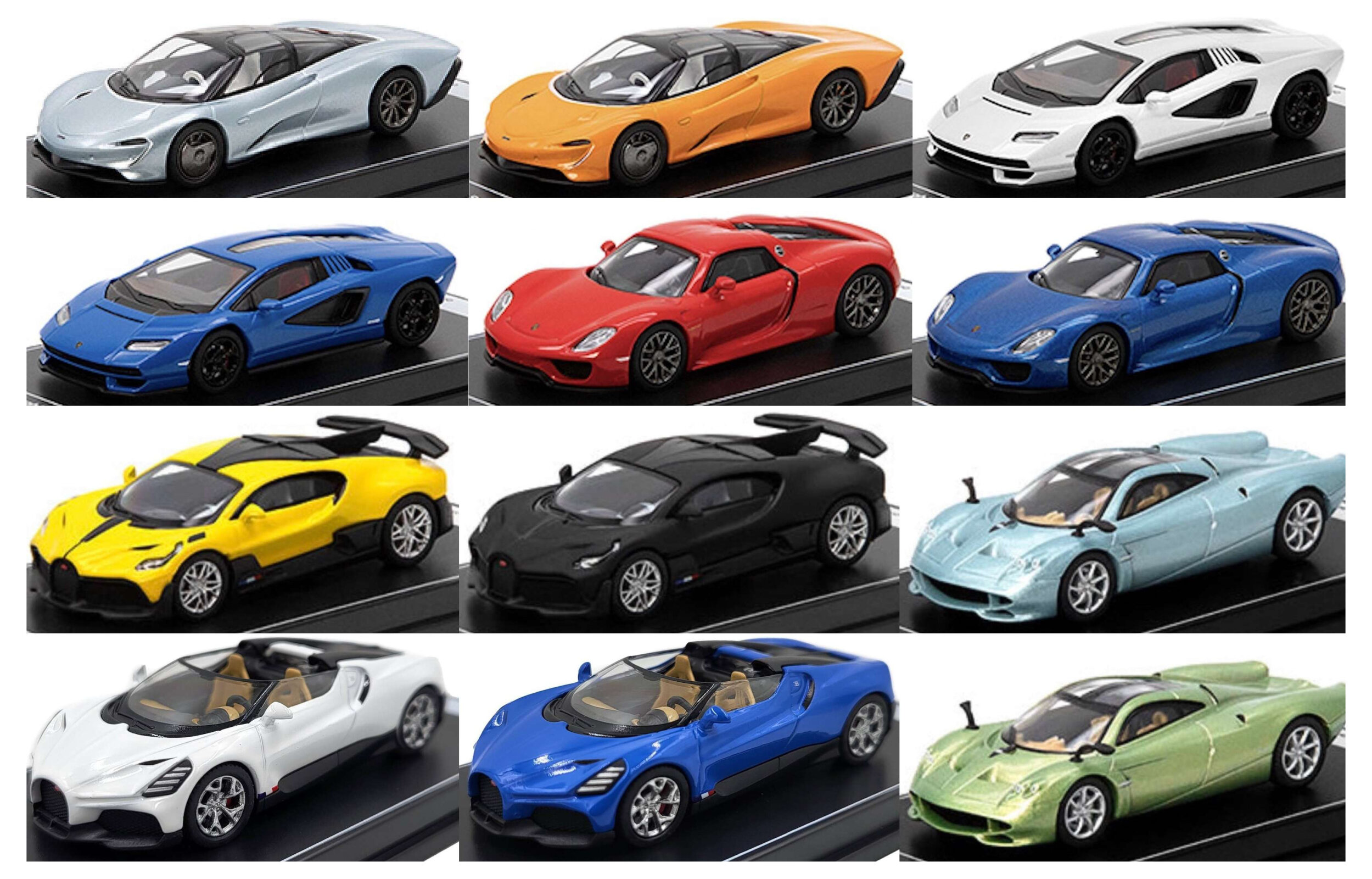 HYPER SPORT CAR SET - 12 CAR SET in display