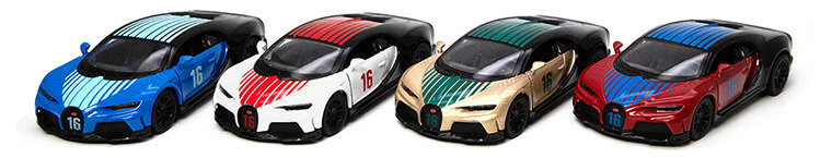 Bugatti Chiron Supersport  (Liveri Edition)12st. in tray 4 colors