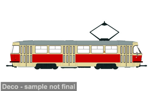 Tatra T3/T4, hellbeige/rot