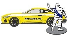 1:64 2024 Ford Mustang GT with Michelin Man Figure