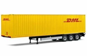 Container trailer + container DHL