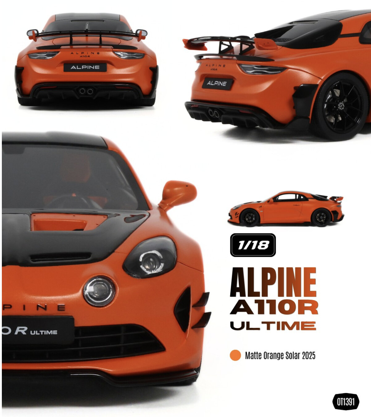 ALPINE A110R ULTIME MATTE ORANGE SOLAR 2025