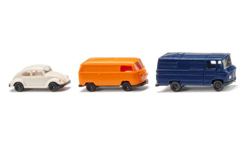 3 Car Set: 1x PKW & 2x Kastenwagen