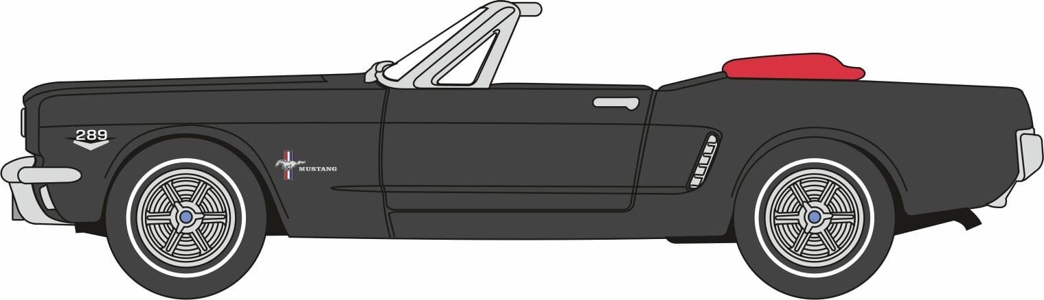 Ford Mustang 1965 Raven Black/Red Interior