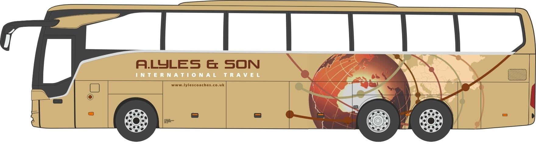 Mercedes Tourismo 3 Axle A. Lyles & Son