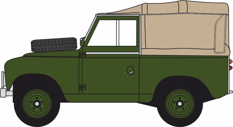 Land Rover Series II SWB Canvas Bronze Green