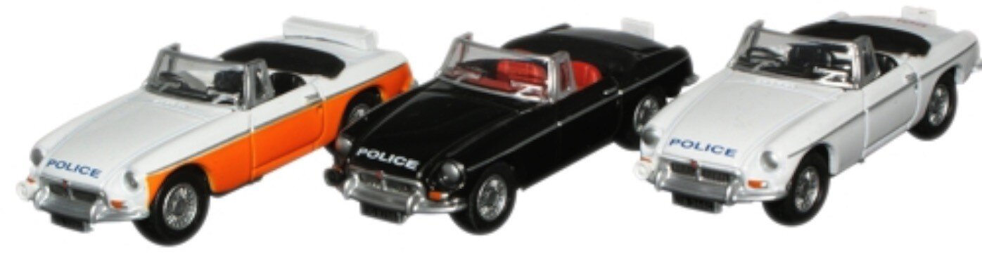 MGB ROADSTER LANCASHIRE POLICE - 3 CAR SET