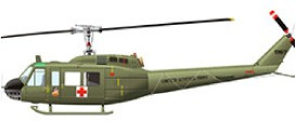 Bell UH-1 IROQUOIS "HUEY" HELICOPTER U.S. ARMY 57th MEDICAL DET. "DUST OFF 90" VIETNAM 1964