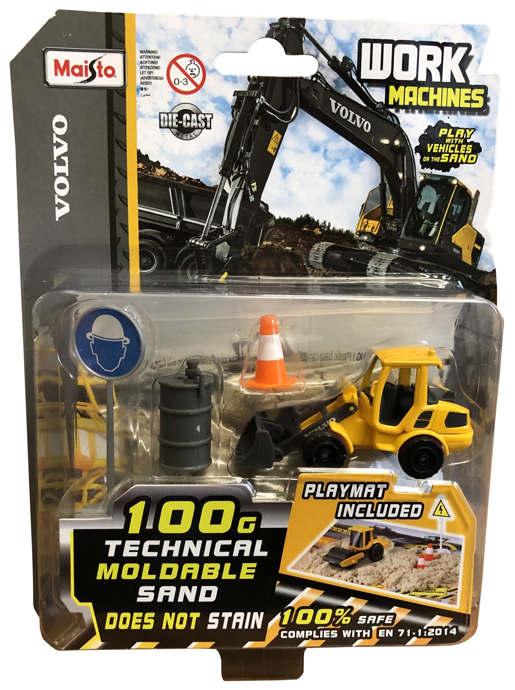 Volvo L25H WHEEL LOADER W/BUCKET + 100g SAND + ACCESSORIES