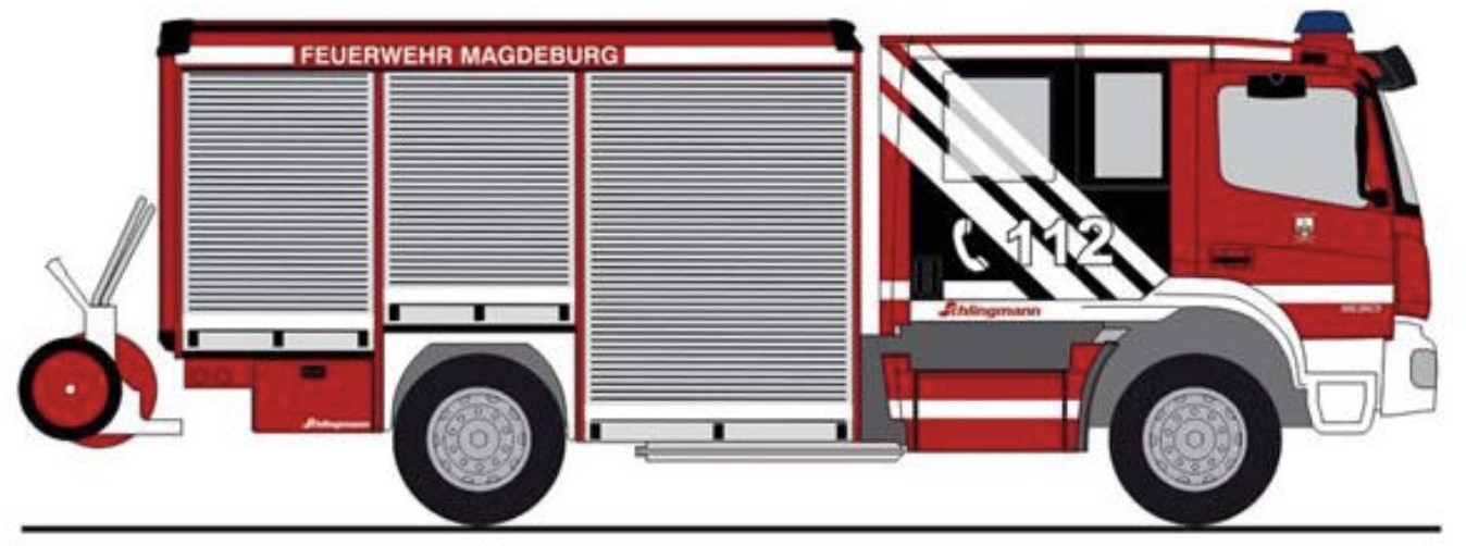 Mercedes Benz ATEGO Varus HLF Feuerwehr Magdeburg