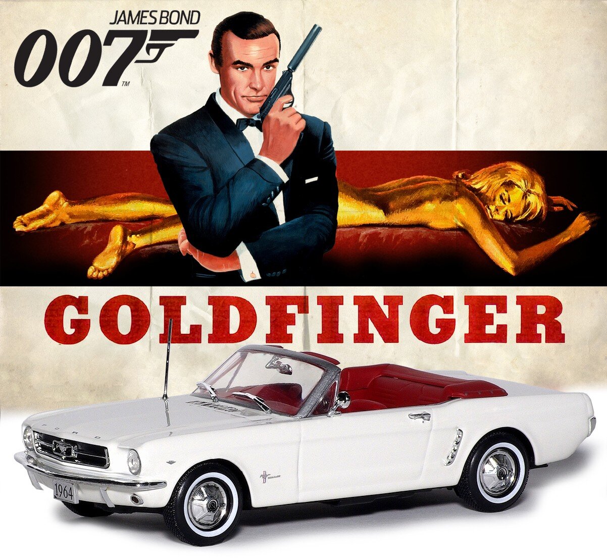 Ford MUSTANG CONVERTIBLE 1964 - JAMES BOND - Goldfinger