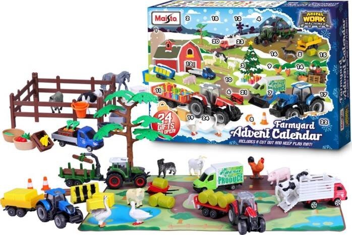MAISTO MINI WORK MACHINES FARM ADVERT CALENDAR