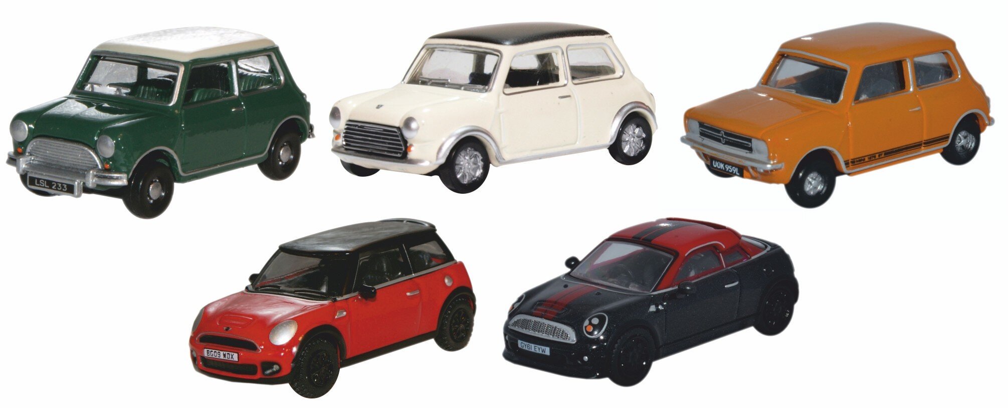 Mini CLASSIC/COOPER S/1275GT/NEW/COUPE - 5 CAR SET
