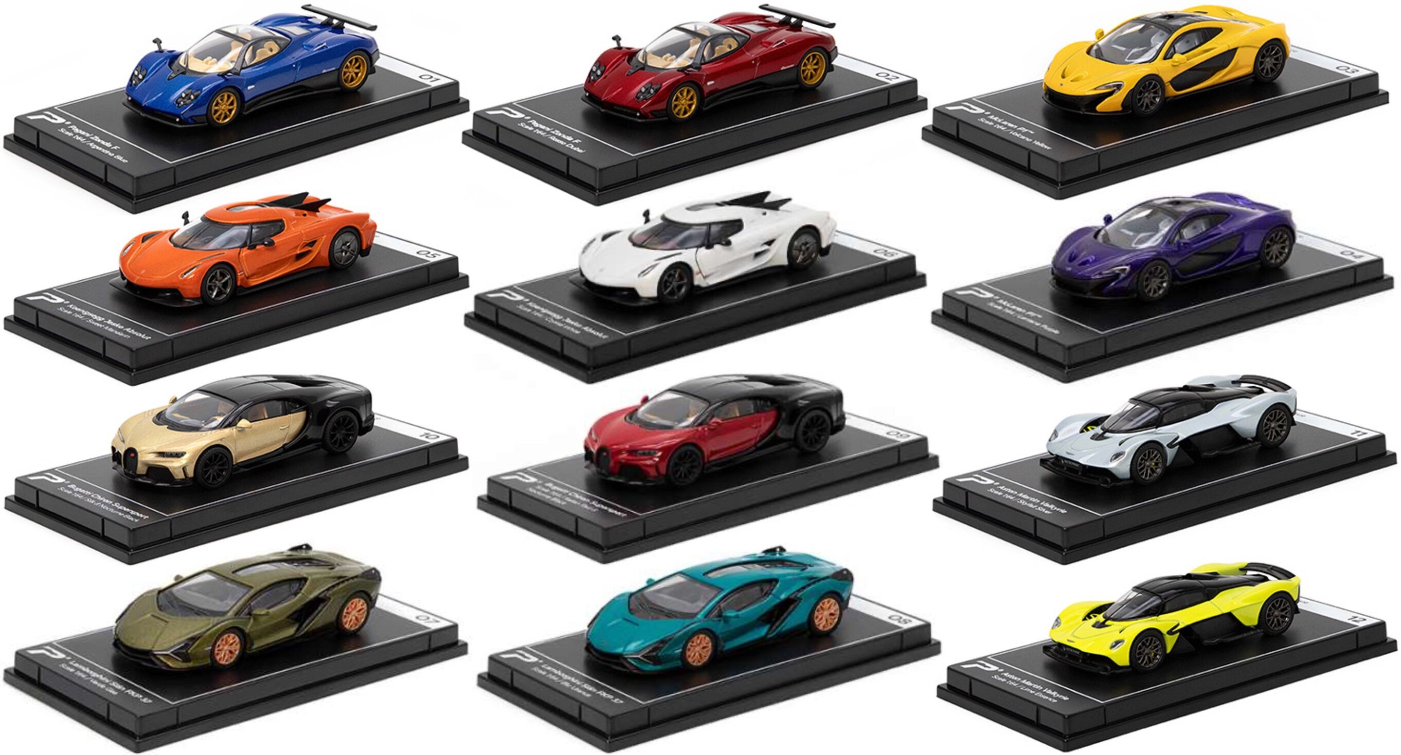 HYPER SPORT CAR SET - 12 CAR SET in display