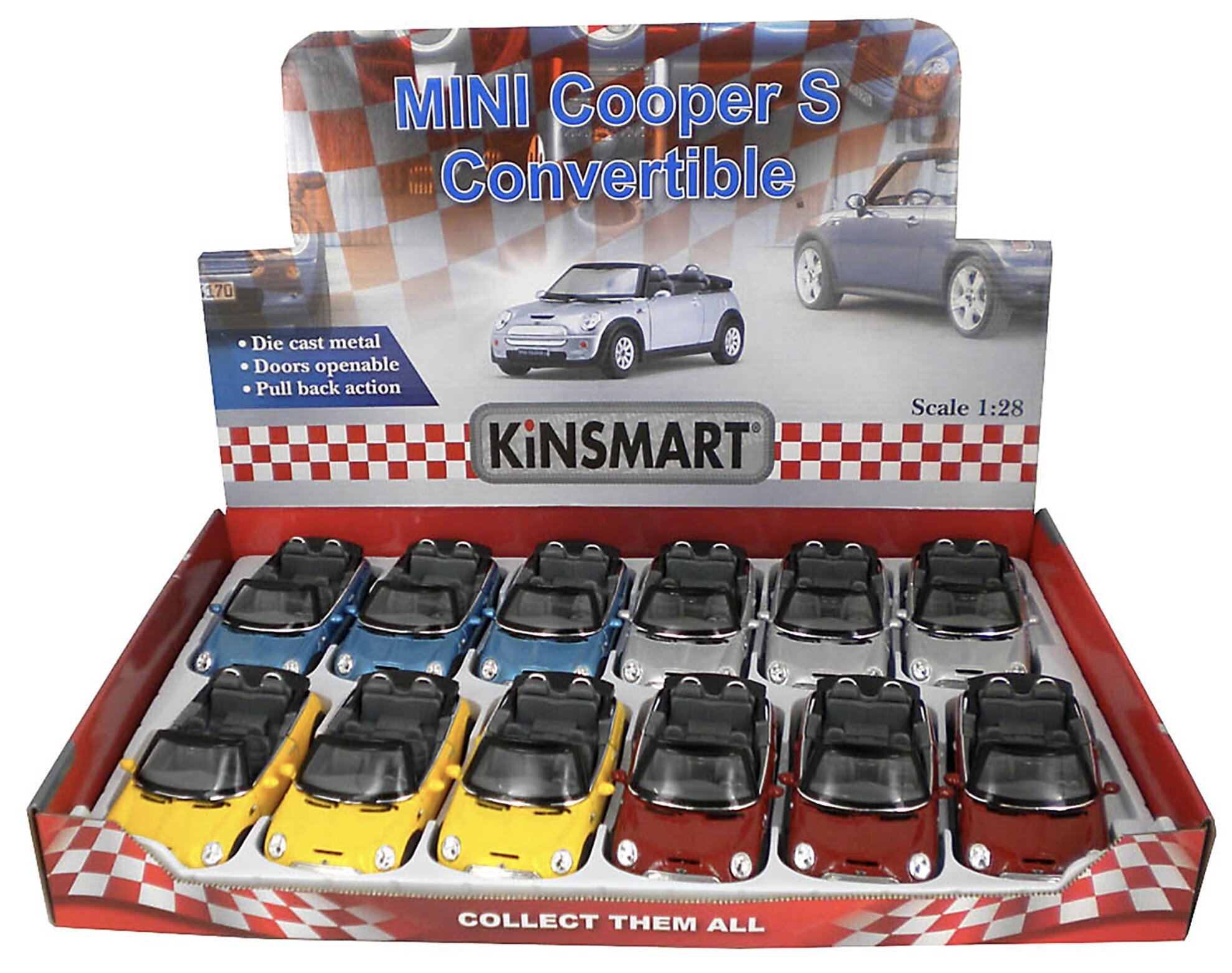 Mini COOPER S CONVERTIBLE 12st. in tray 4 colors