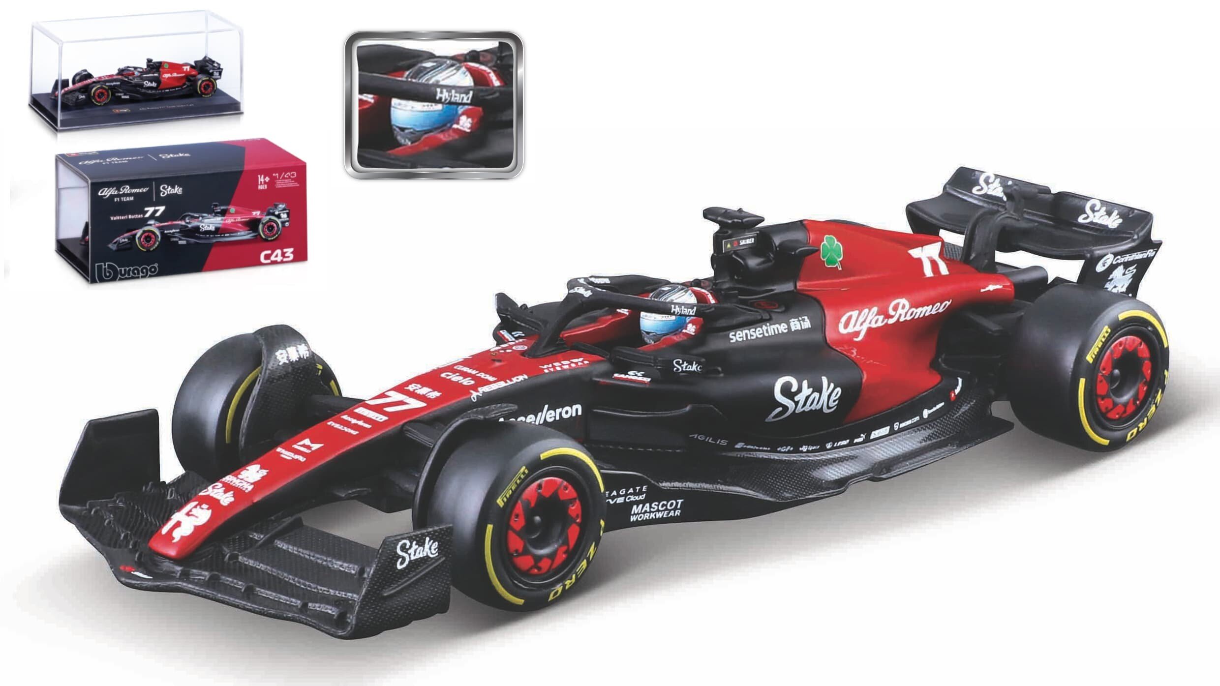 Alfa Romeo F1 C43 #77 VALTTERI BOTTAS 2023 With Helmet