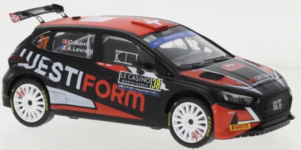 Hyundai i20 N #38 BURRI/LEVRATTI WRC2 RALLY MONTE CARLO 2023