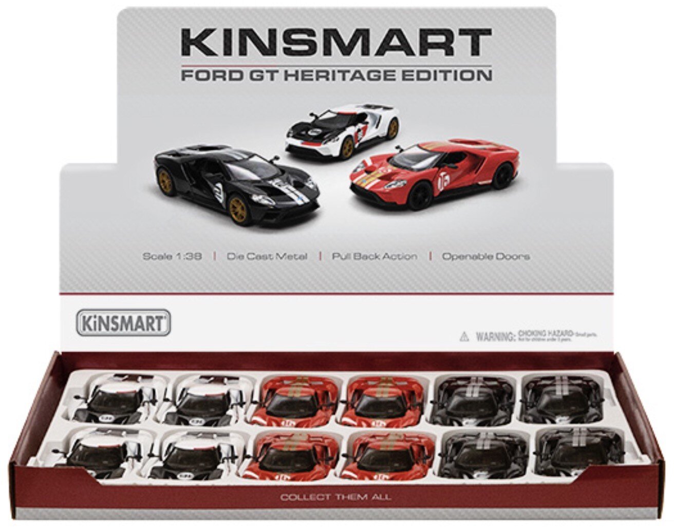 Ford GT HERITAGE EDITION 12st. in tray 4 colors