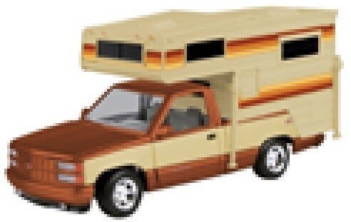 Chevrolet 454SS PICK UP WITH TRUCK CAMPER