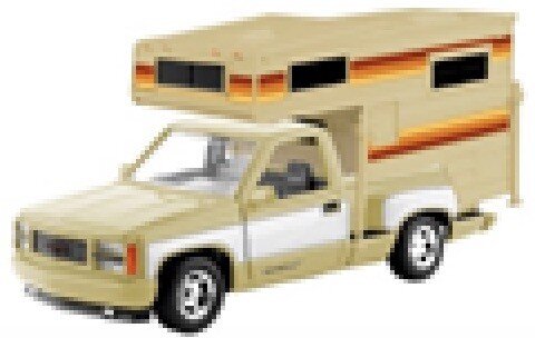 GMC SIERRA GT PICK UP WITH TRUCK CAMPER