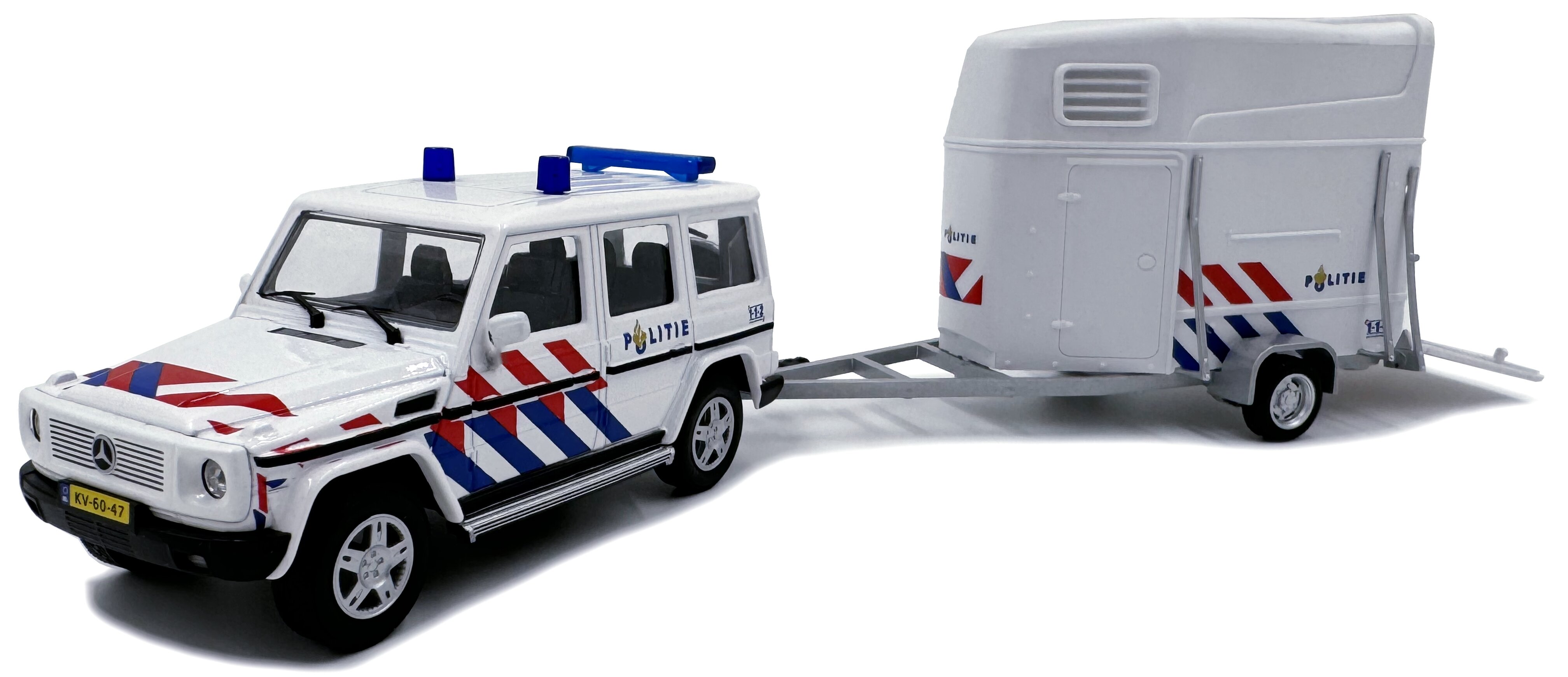 Mercedes Benz G-CLASS CIVILIAN POLICE + HORSE TRAILER - DUTCH POLICE VERSION - SET