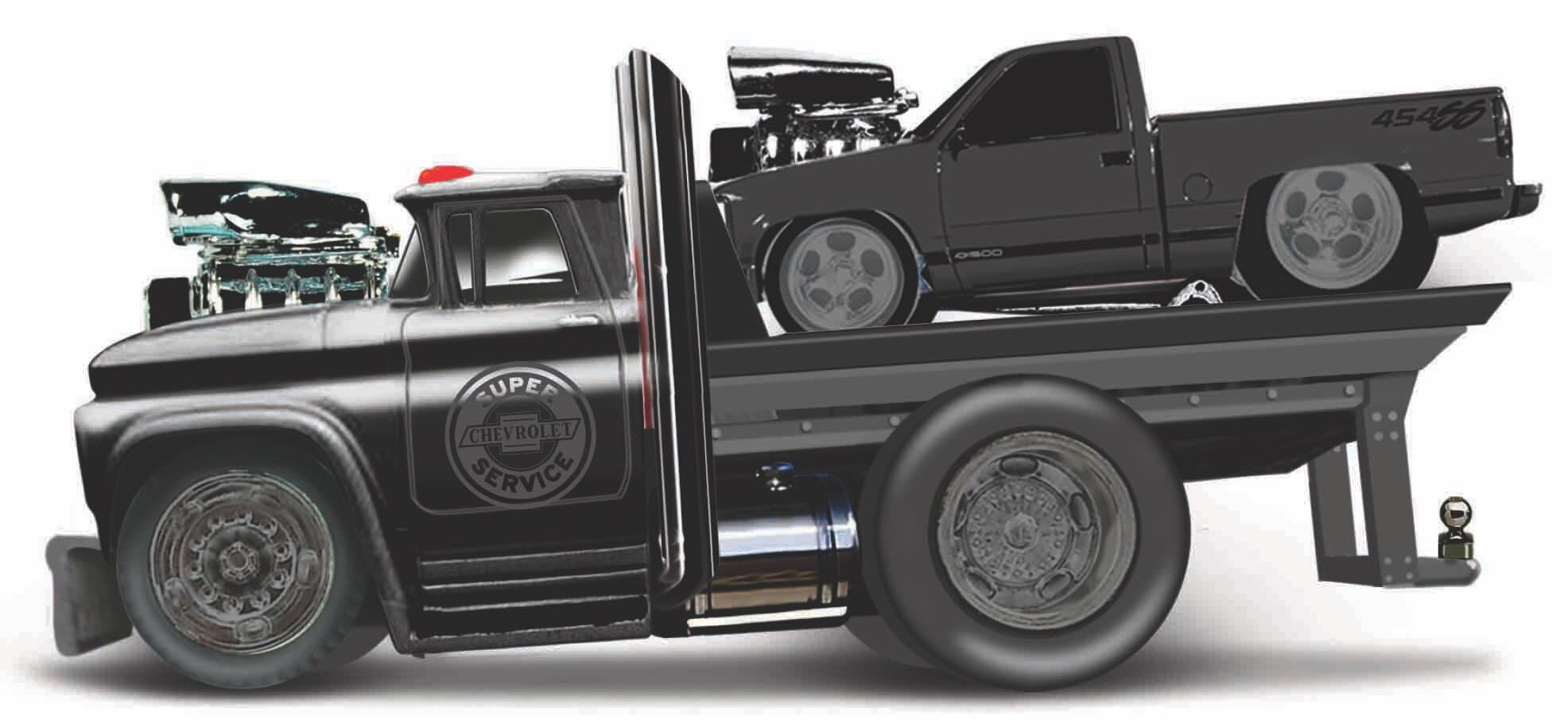 Chevrolet C60 1966 Flatbed + Chevrolet 454 ss Pick up 1993