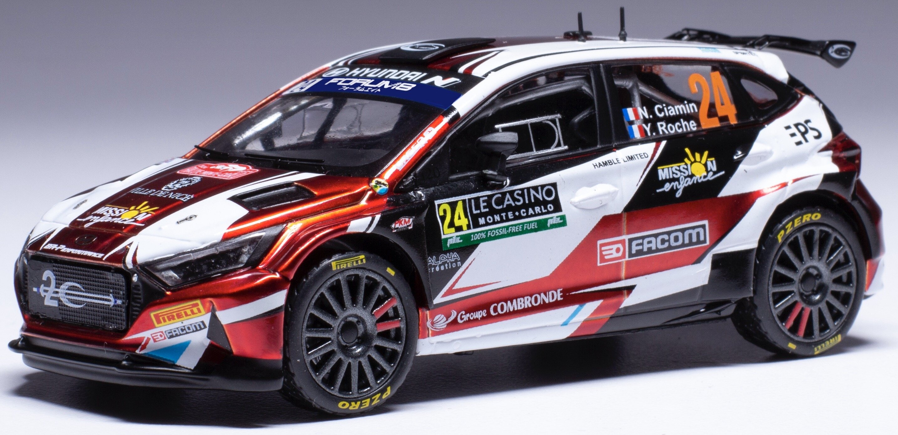 Hyundai i20 N RALLY2 #24 CIAMIN/ROCHE RALLY MONTE CARLO 2024