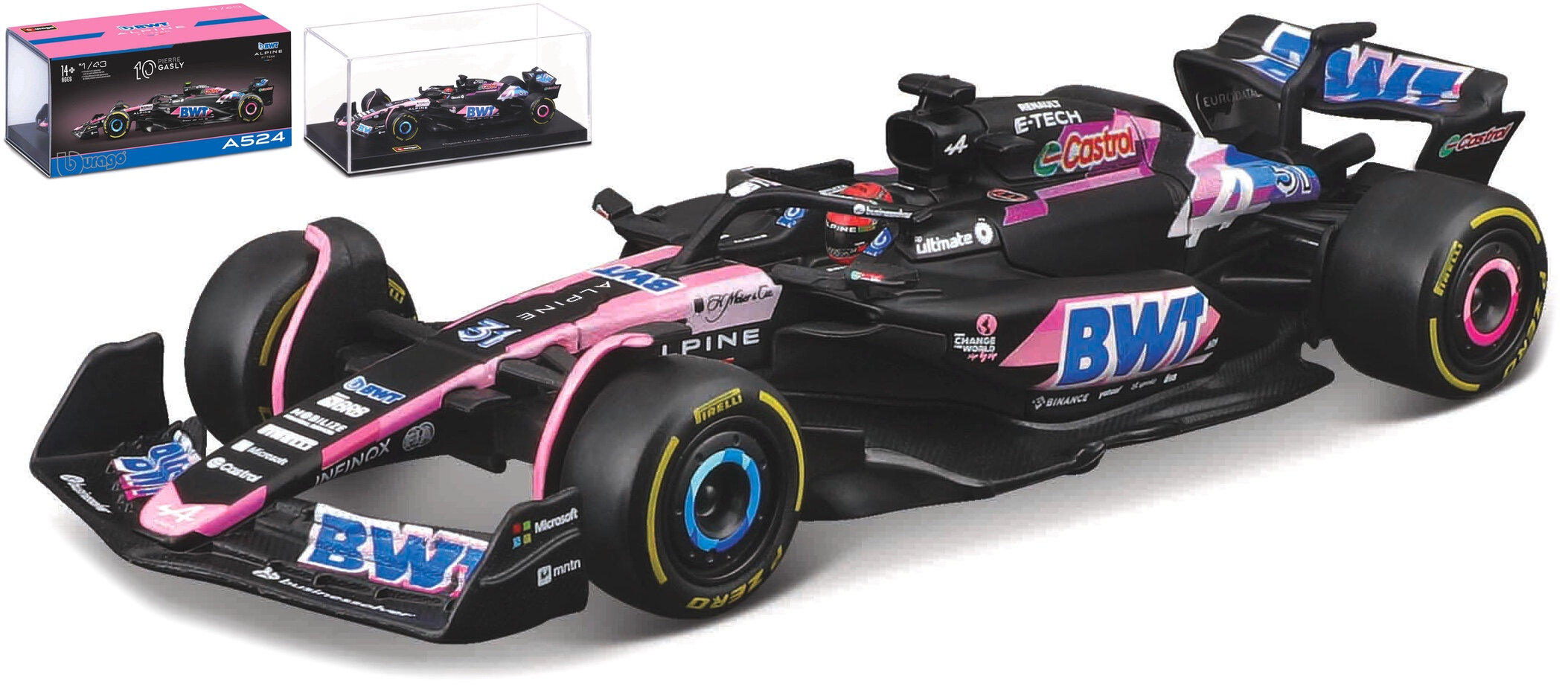 BWT Racing ALPINE A524 #31 ESTEBAN OCON 2024 With Helmet