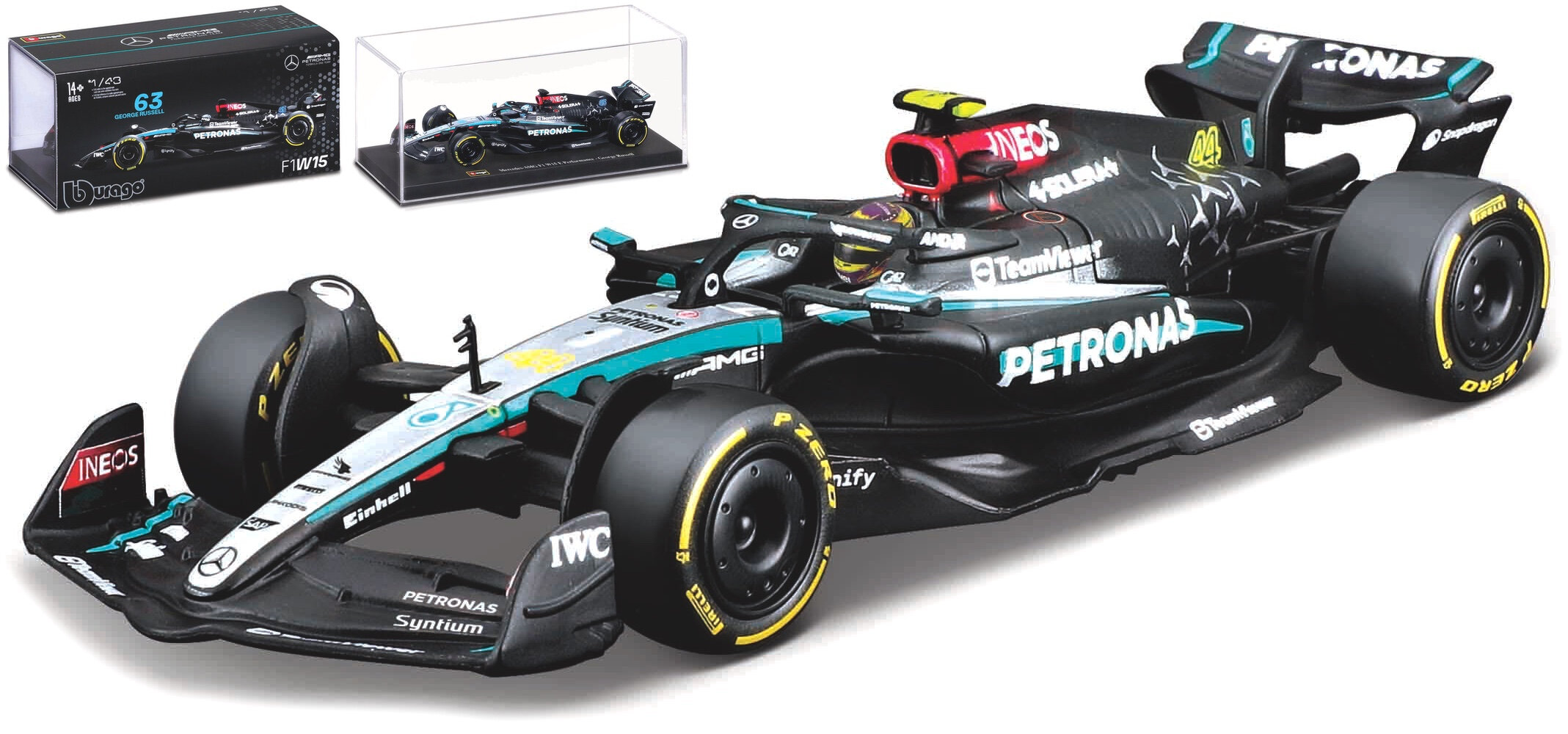 Mercedes Benz AMG W15 #44 LEWIS HAMILTON 2024 With Helmet