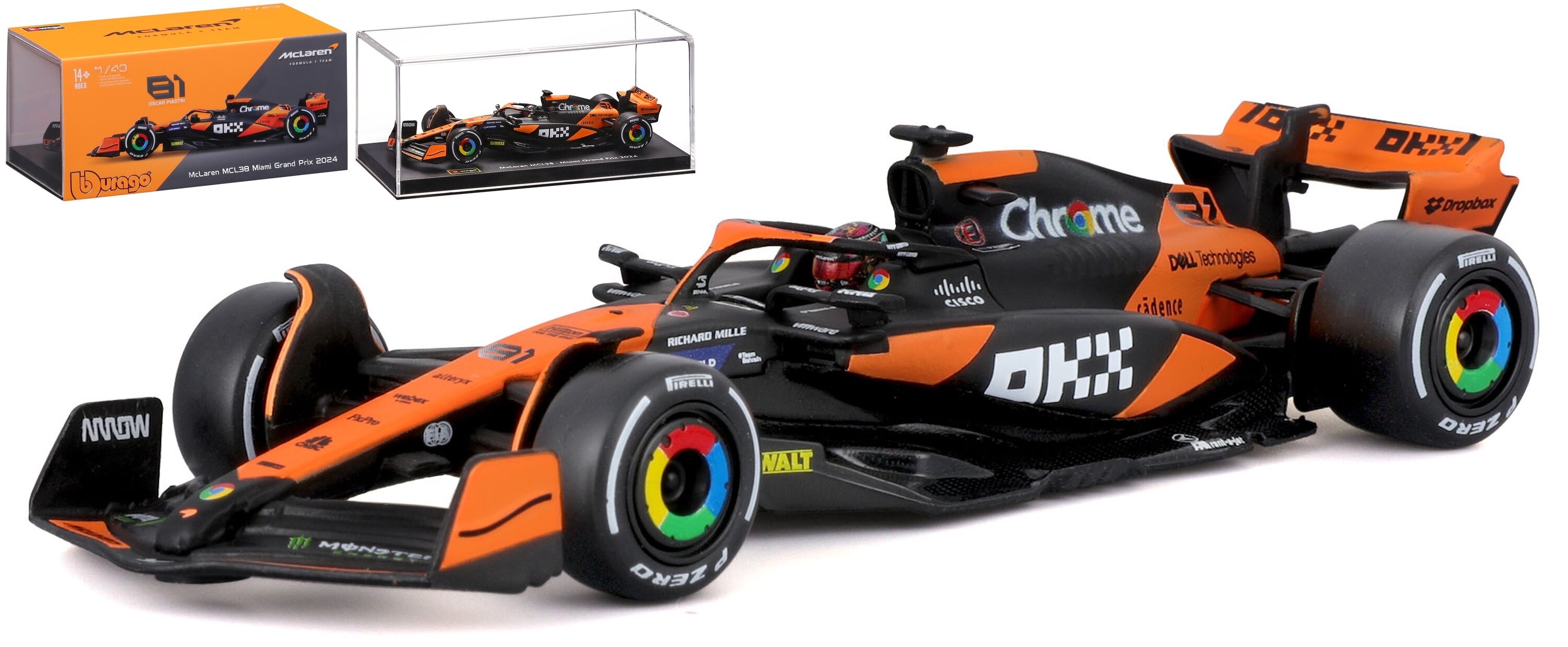 Mclaren MCL 38 #81 OSCAR PIASTRI 2024 With Helmet