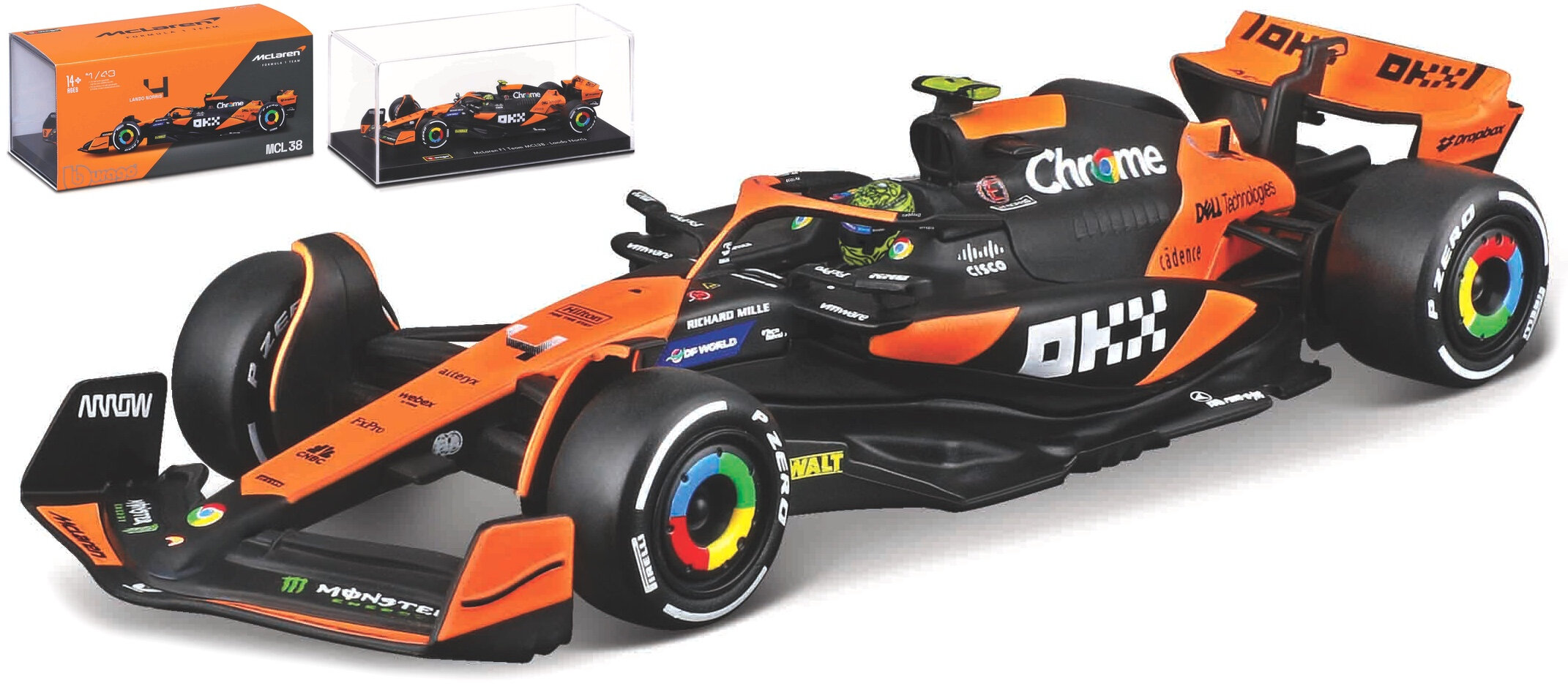 Mclaren MCL 38 #4 LANDO NORRIS 2024 With Helmet