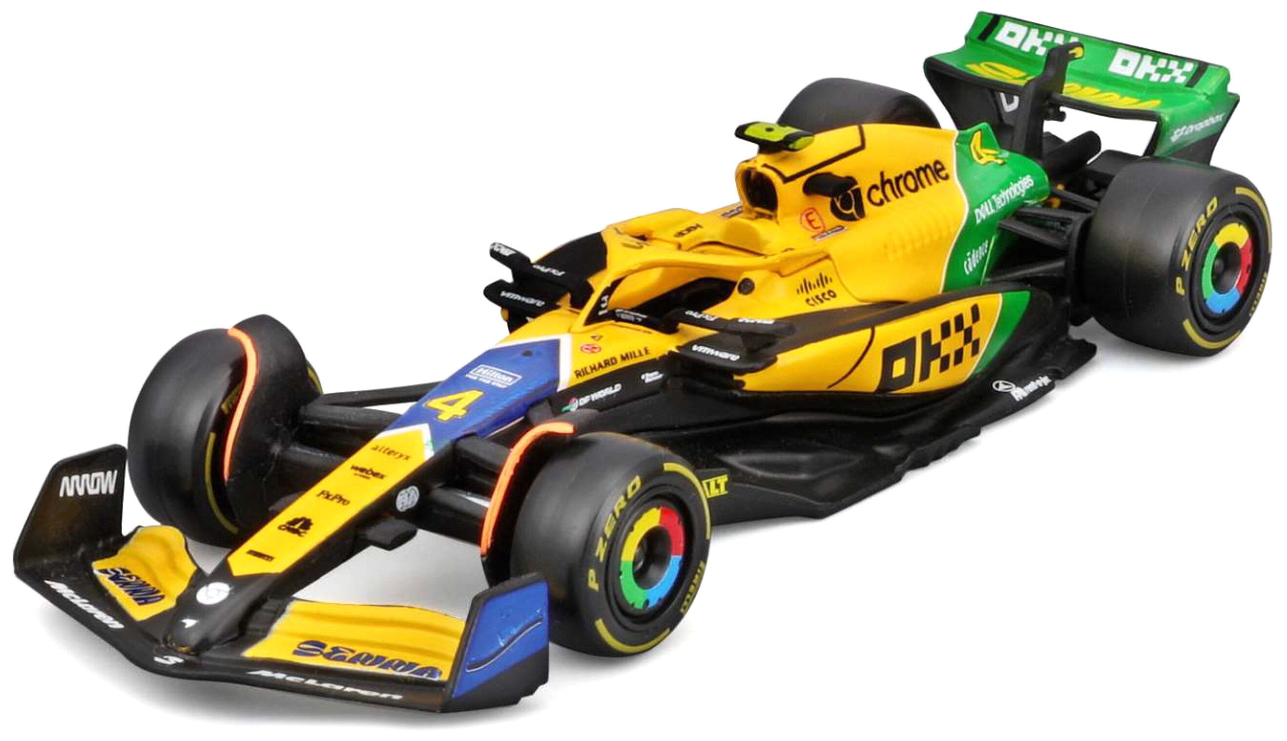 Mclaren MCL 38 #4 LANDO NORRIS 4th MONACO GP - SENNA 30th ANNIVERSARY LIVERY 2024