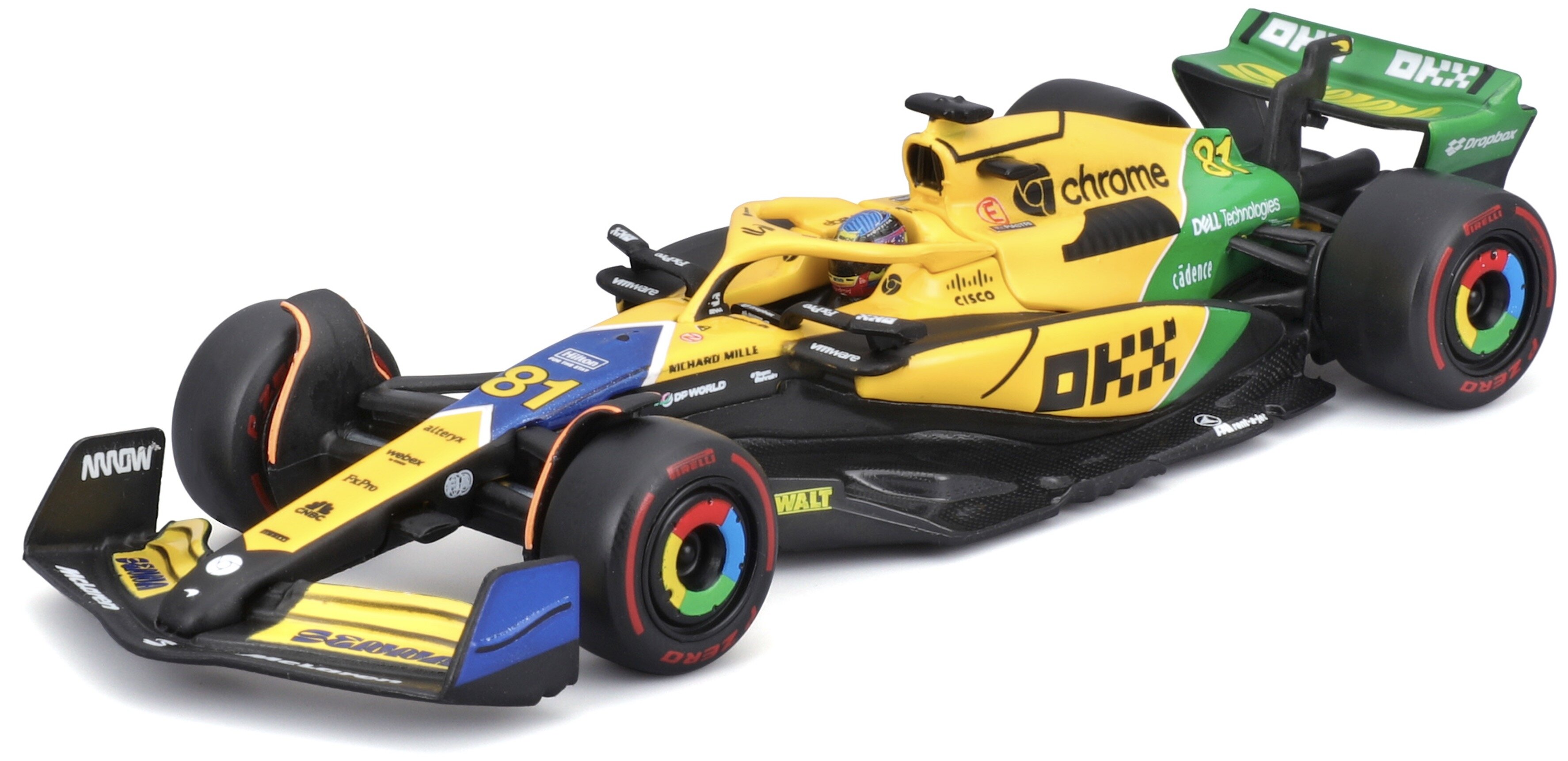Mclaren MCL 38 #81 OSCAR PIASTRI 2nd MONACO GP - SENNA 30th ANNIVERSARY LIVERY 2024 With Helmet