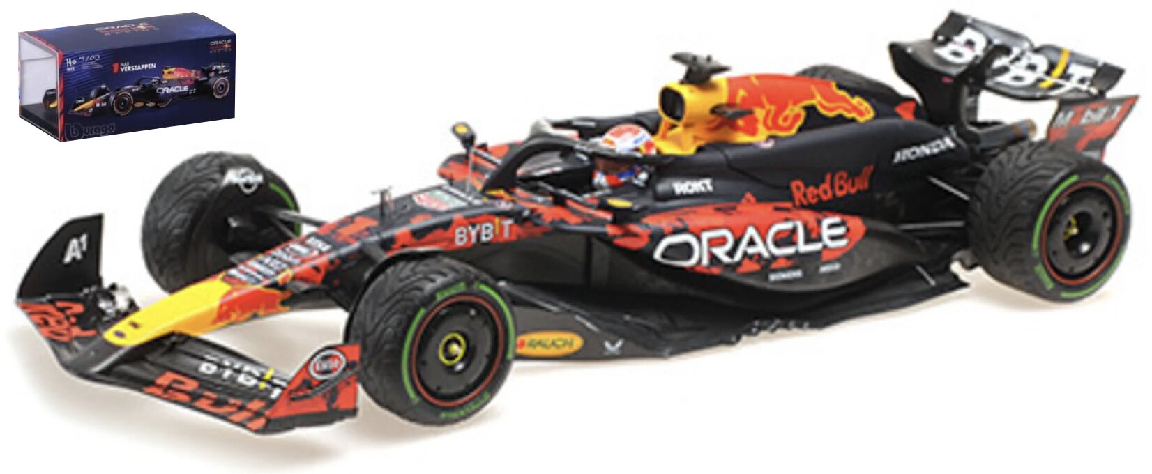 Red Bull RB20 #1 MAX VERSTAPPEN F1 2024 With Helmet "Silverstone" limited edition