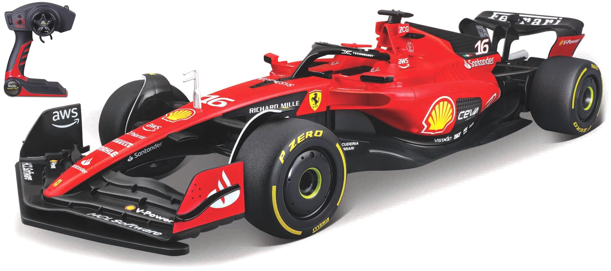 Ferrari SF-23 #16 CHARLES LECLERC 2.4Ghz RADIO CONTROLE 2023 + CONTROLLER
