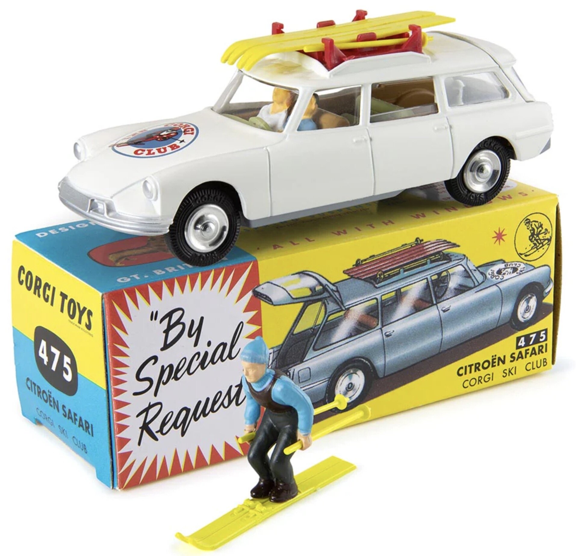 Citroen SAFARI CORGI SKI CLUB + FIGUUR - No 475