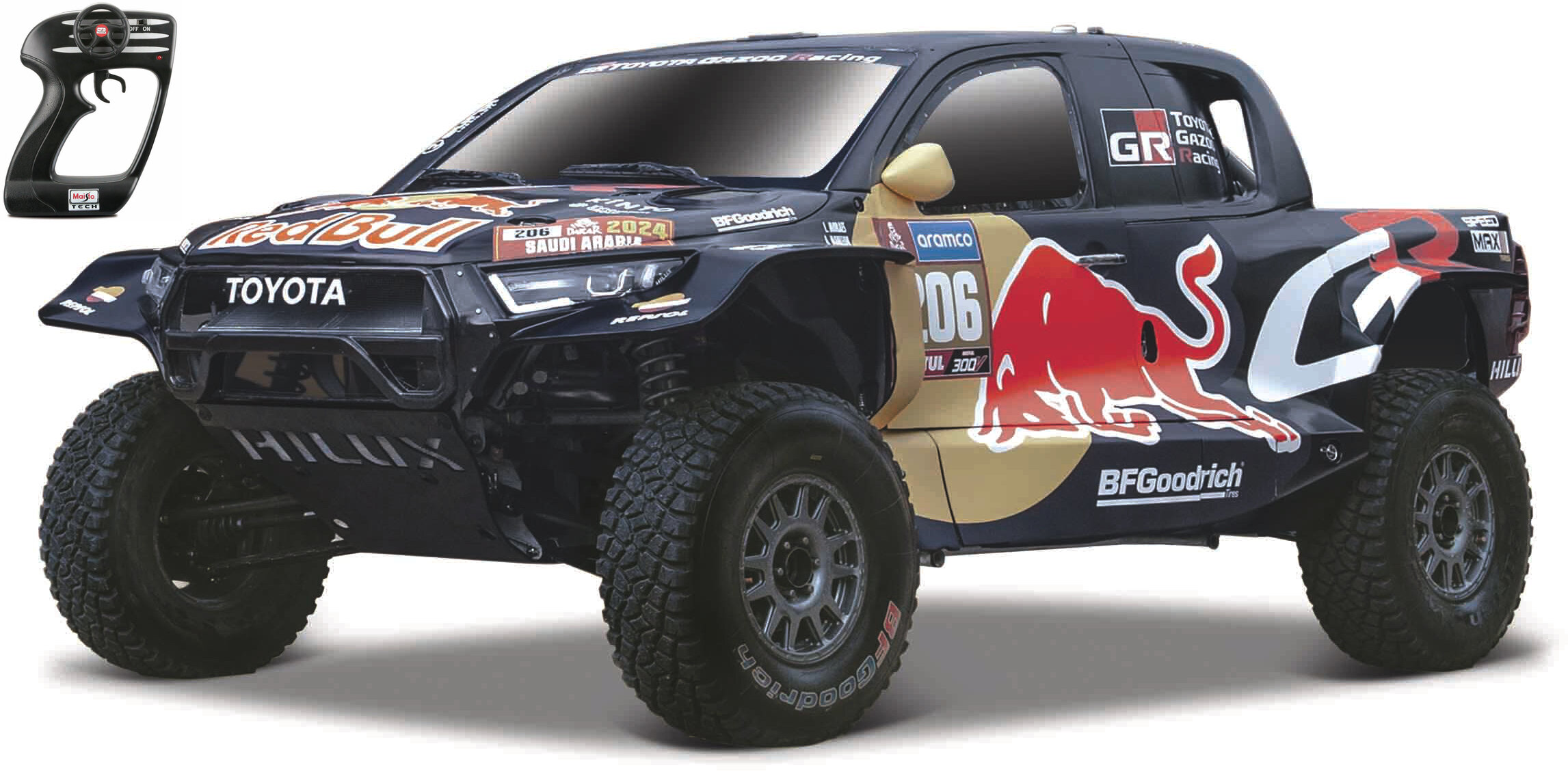 Toyota TGR DKR HILUX T1 #206 2025 2.4 GHz RADIO CONTROLE