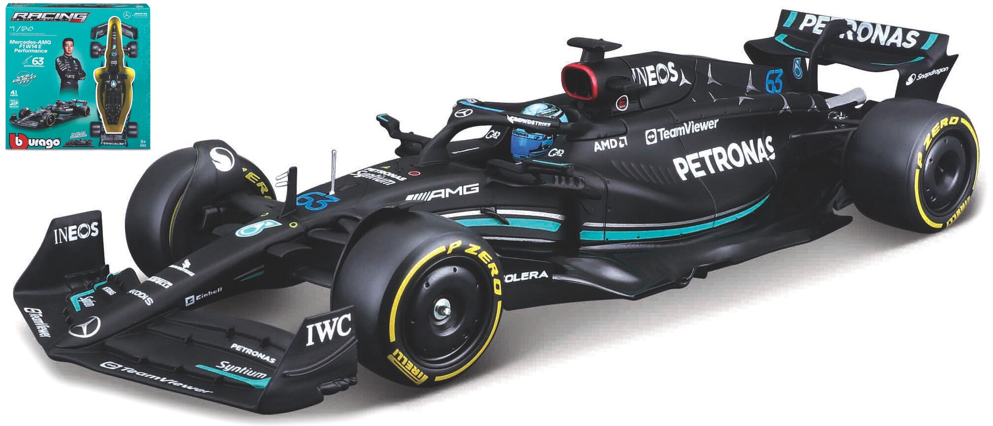 MERCEDES-AMG PETRONAS FORMULA ONE TEAM F1 W14 E PERFORMANCE #63 GEORGE RUSSELL  2023 - KIT