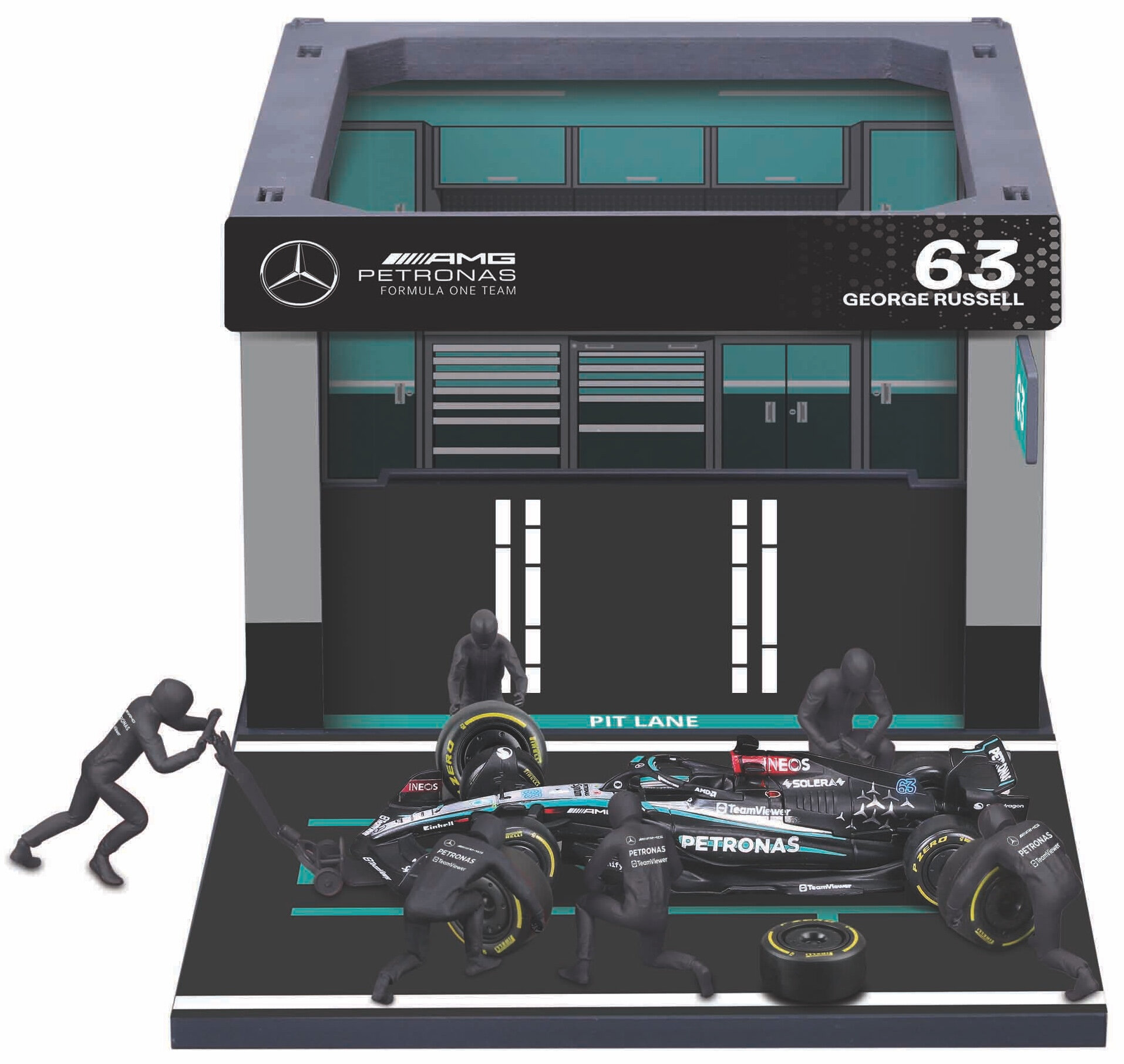 MERCEDES-AMG PETRONAS FORMULA ONE TEAM F1 W14 E PERFORMANCE #63 GEORGE RUSSELL  2023 - PIT PASS SET