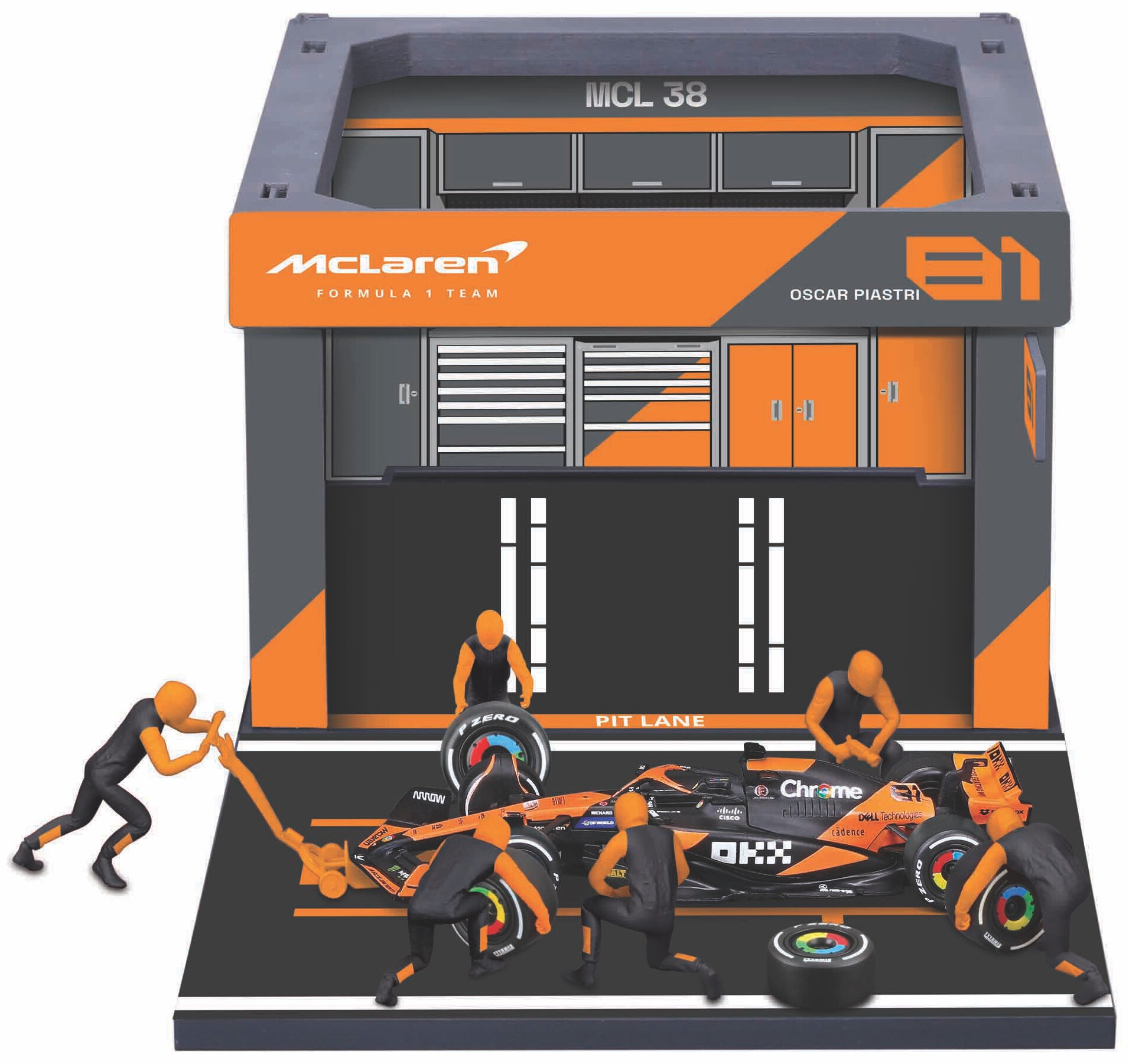 Mclaren MCL 38 #81 OSCAR PIASTRI 2024 - PIT PASS SET