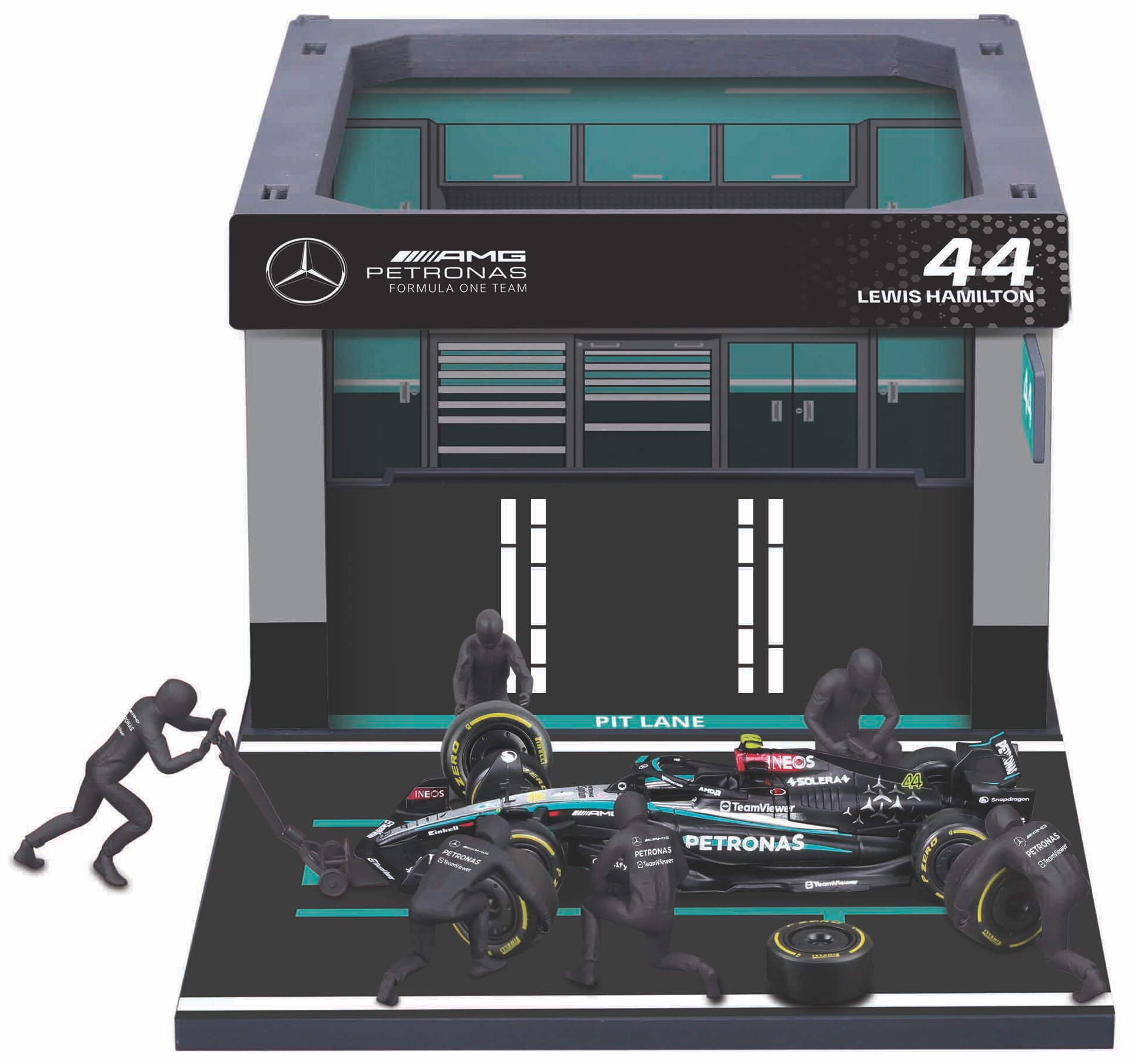 MERCEDES-AMG PETRONAS FORMULA ONE TEAM F1 W14 E PERFORMANCE #44 LEWIS HAMILTON  2023 - PIT PASS SET